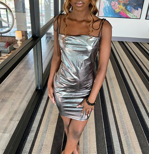 Metallic Mini Dress